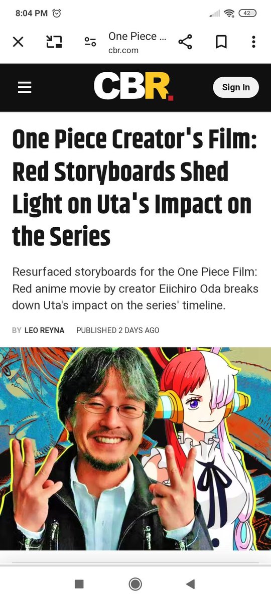 Dear @CBR this is not Eiichiro Oda, that's Eiji Aonuma