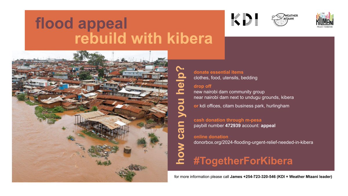 The Foundation has joined forces with KDI and Weather Mtaani leaders, neighbors, friends and fellow Nairobi residents standing in solidarity with Kibera. We are reaching out to you to lend a helping hand during this critical time to provide support to those affected by the…
