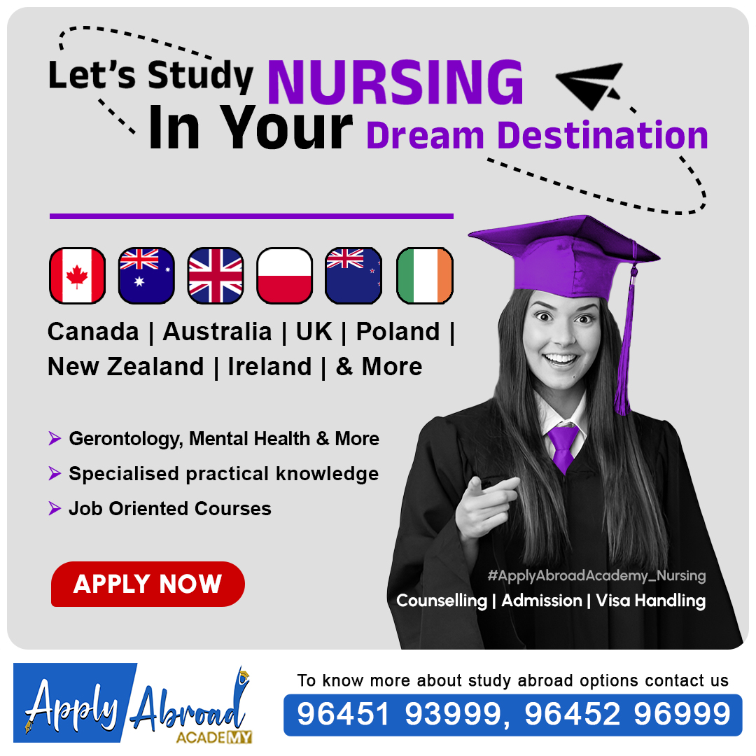 Study Nursing in Your Favourite Destination
.
To enquire, contact us or visit Apply Abroad Academy website or office
.
.
.
#studyabroad #abroadlife #studyabroadconsultants #oversaseducation #ielts #nursing #mentalhealth #nursingjobs #medicine #mbbs