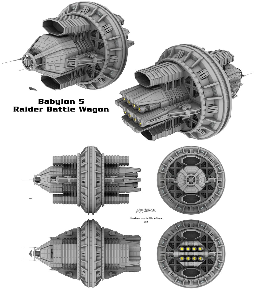 Decided to show off a few of my Babylon 5 fan designs.  

Enjoy.

#scifi #scifiart #starships #spaceships #lightwave3d #3DModel #3dart #scifiartist #Fanart #Babylon5