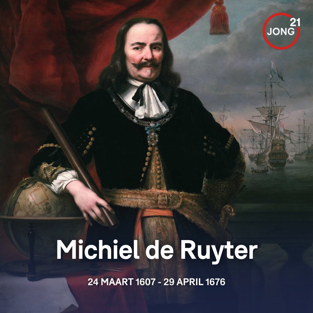 Op deze dag in 1676 sneuvelde Michiel de Ruyter, één van de grootste zeehelden uit de vaderlandse geschiedenis.

Hij bracht de Republiek talloze overwinningen in zijn 39 jaar durende carrière. 

Wij zijn en blijven trots op onze nationale helden!