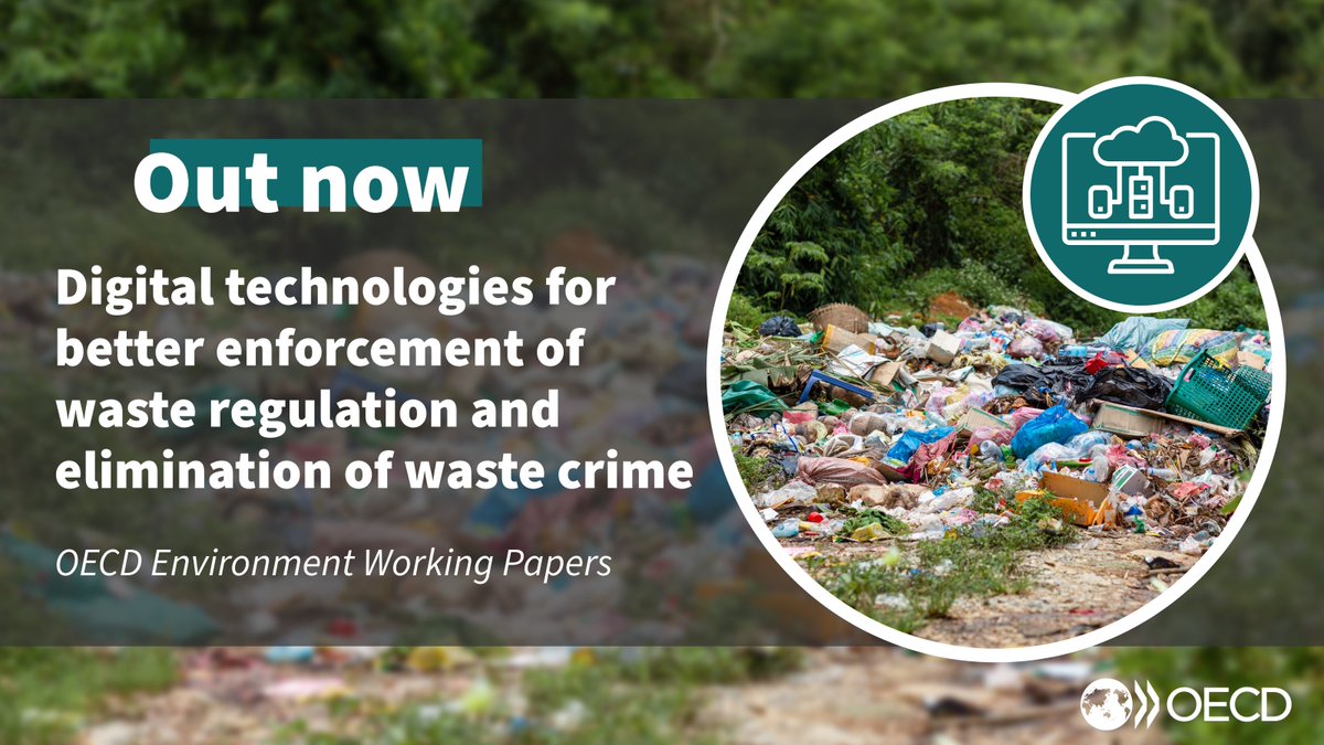 Law enforcement is key to the transition to a #CircularEconomy. It’s also essential to prevent waste-related #crimes. 💡 How can policy makers use digital technologies to improve law enforcement? Learn in our latest paper 🔗 oe.cd/il/wastecrime