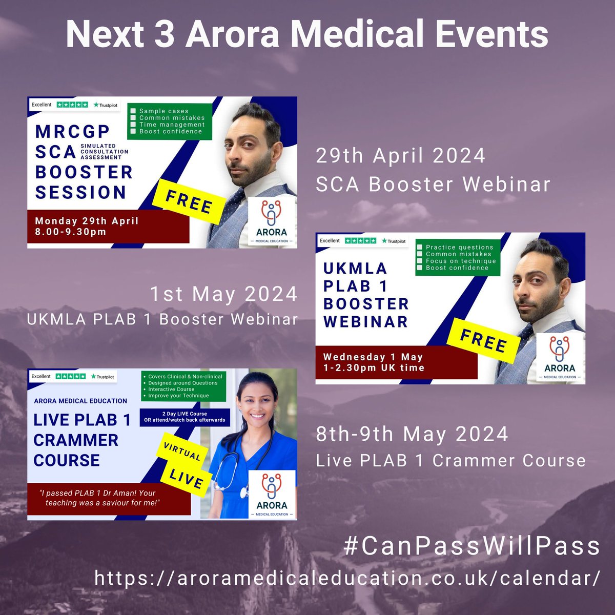 👉 Register for Upcoming Events & Free Webinars: aroramedicaleducation.co.uk/calendar/

#CanPassWillPass #iWentWithArora