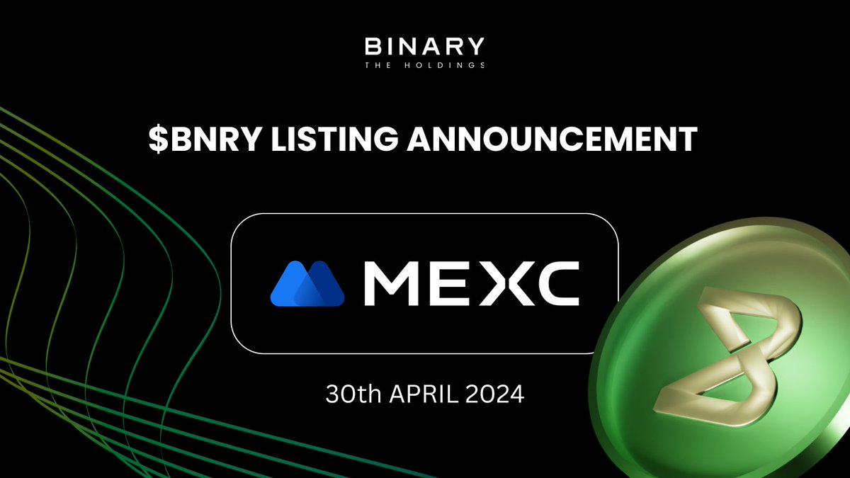 💥 $BNRY lands on MEXC Exchange! 💥 We're thrilled to announce our official listing at MEXC Exchange! after a hugely successful IDO which sold out in 35 seconds! 🎉 Trading starts April 30th, 6:00 AM UTC. ‼️ Don't miss the chance to buy $BNRY on MEXC while prices are still low…