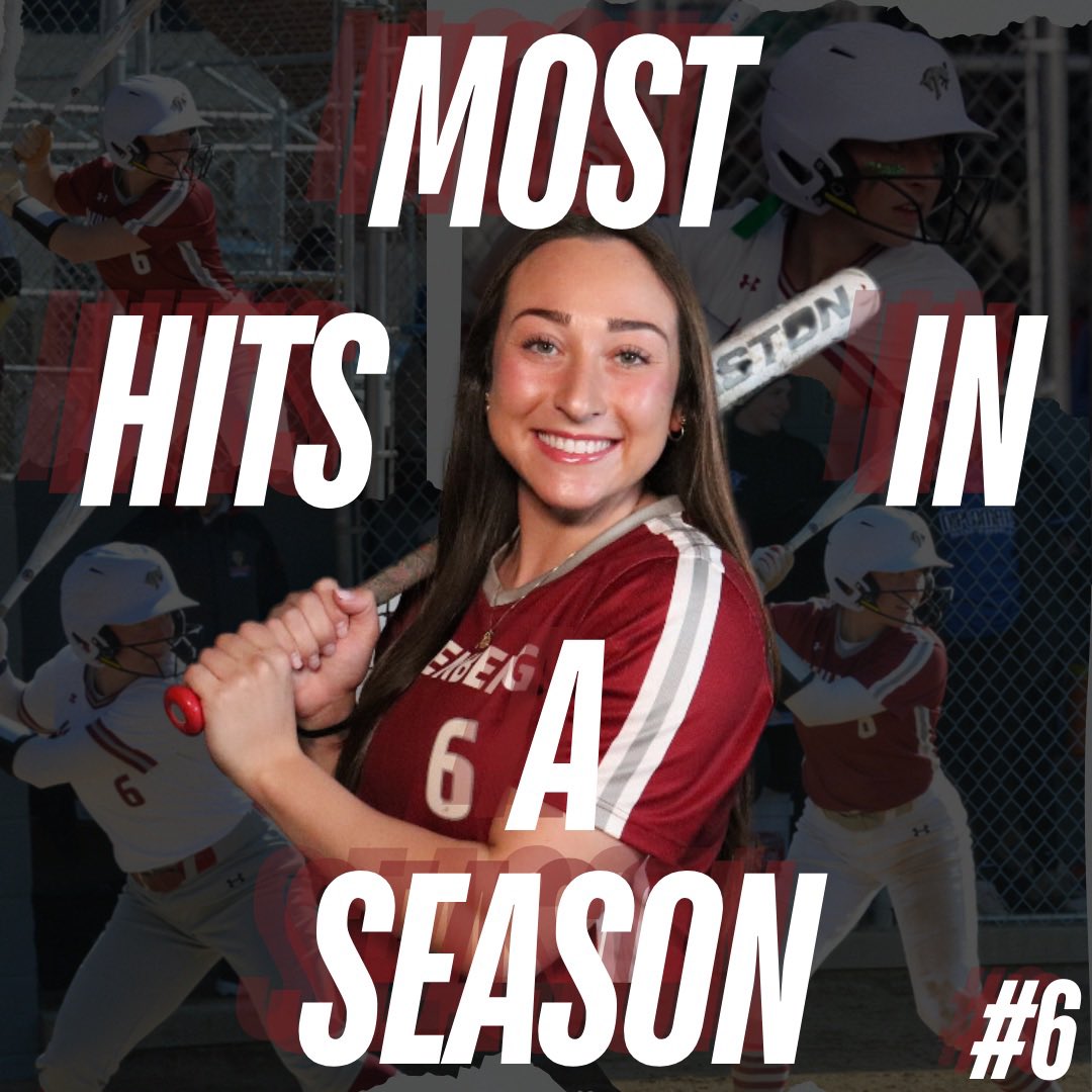 ‼️HERE WE GO AGAIN‼️ Sophia Cicchetti has broke the record for most hits in a season for the Muhlenberg College Softball program. The record has remained at 60 since 1999 and Cicchetti has achieved breaking the record with 61 hits in a season🫏