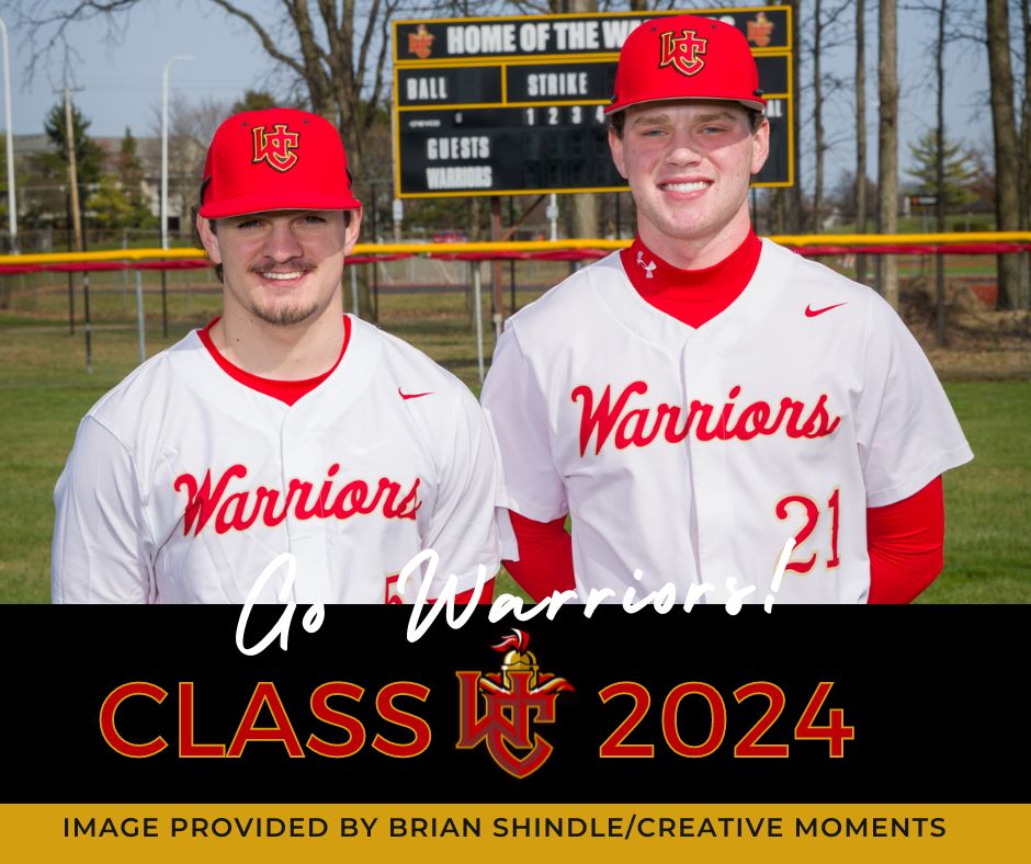 Come out to Penn Field to celebrate seniors Hobie Raikes and Sam Blank. It's Senior Night, and we will recognized these Warriors before the 5:15 p.m. game versus Whitehall Yearling. Put on the full armor of God in competition and life. #WarriorForLife