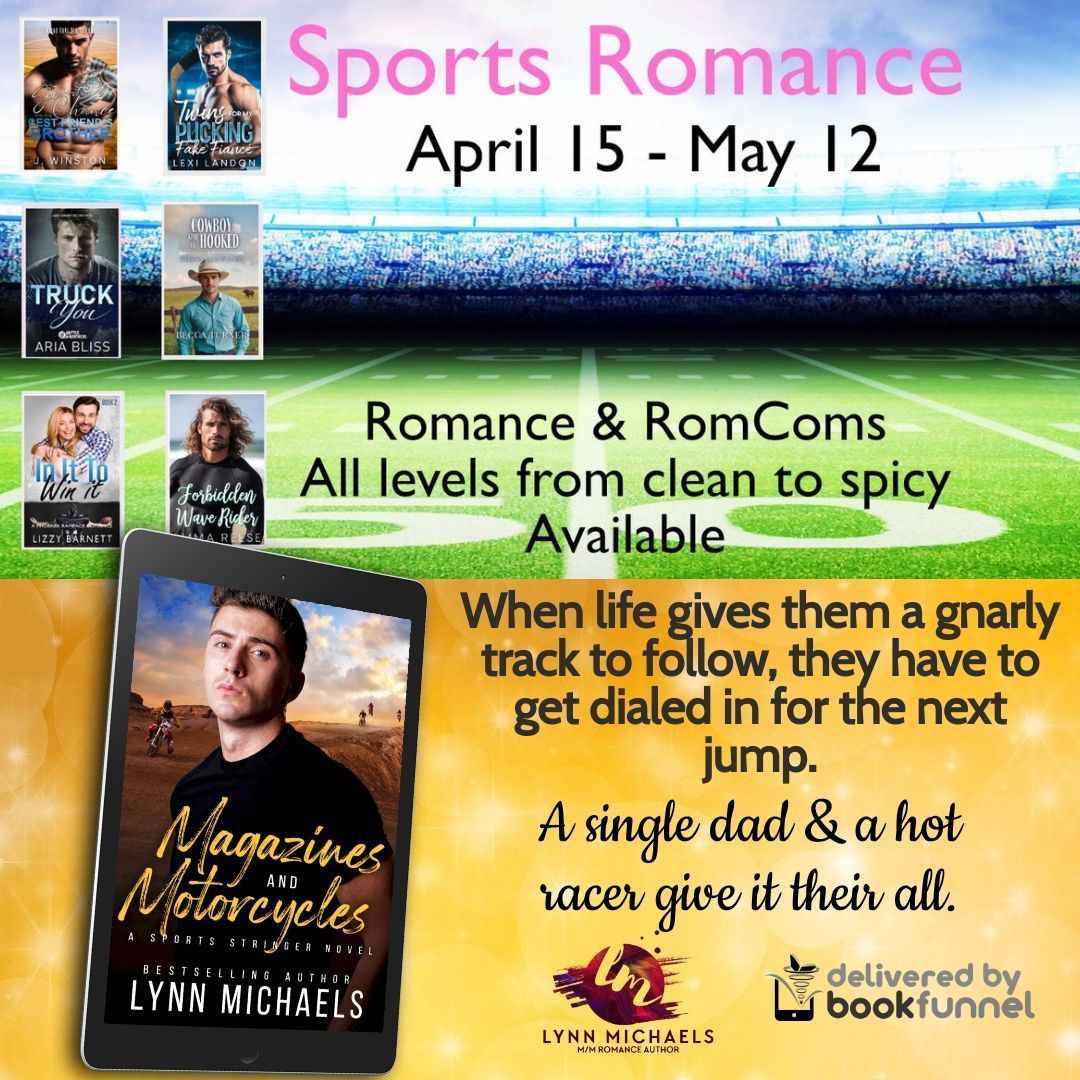 #SportsRomance on #BookFunnel
buff.ly/3vHx74N
Check out Magazines & Motorcycles
#mmsportsromance #RacingRomance #loveislove #singledad #professionsromance
Ace sports reporter revving up for his next big story!
#QueerRomance #MMRomance #QueerBooks #lgbtqromance