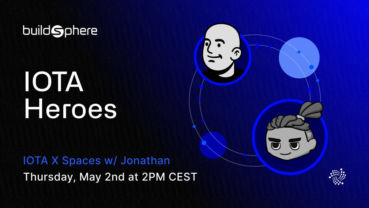 Thrilled to kick-off a new AMA series on X: #Buildsphere ✨ Our ecosystem is full of amazing projects & we want to put them & their showrunners in the spotlight. First up: @IOTAHeroes. 📅Thurs. May 2nd 2PM CEST 📌twitter.com/i/spaces/1mnxe… Drop your questions in the comments 👇