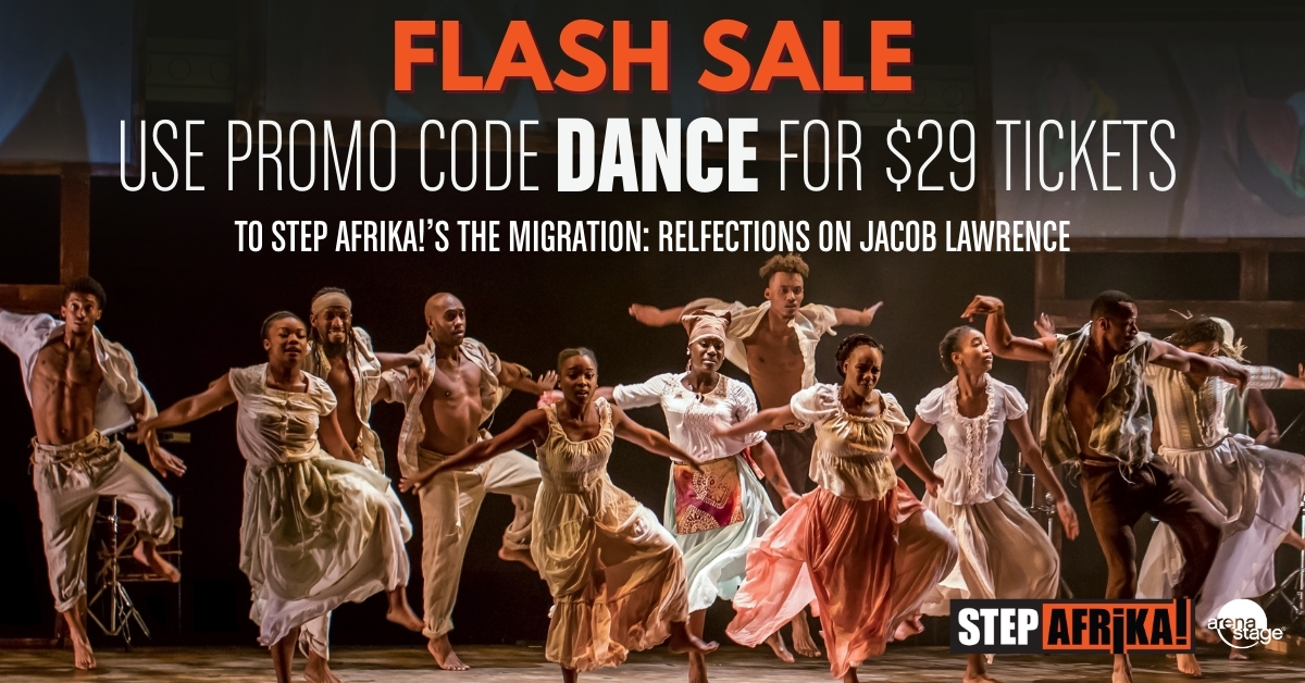 It’s #InternationalDanceDay and we’re celebrating our ongoing partnership with @stepafrikahq. Today only we're offering $29 tickets to select performances of their upcoming production at Arena, 'The Migration: Reflections on Jacob Lawrence.' 🎫: arenastage.org/migration