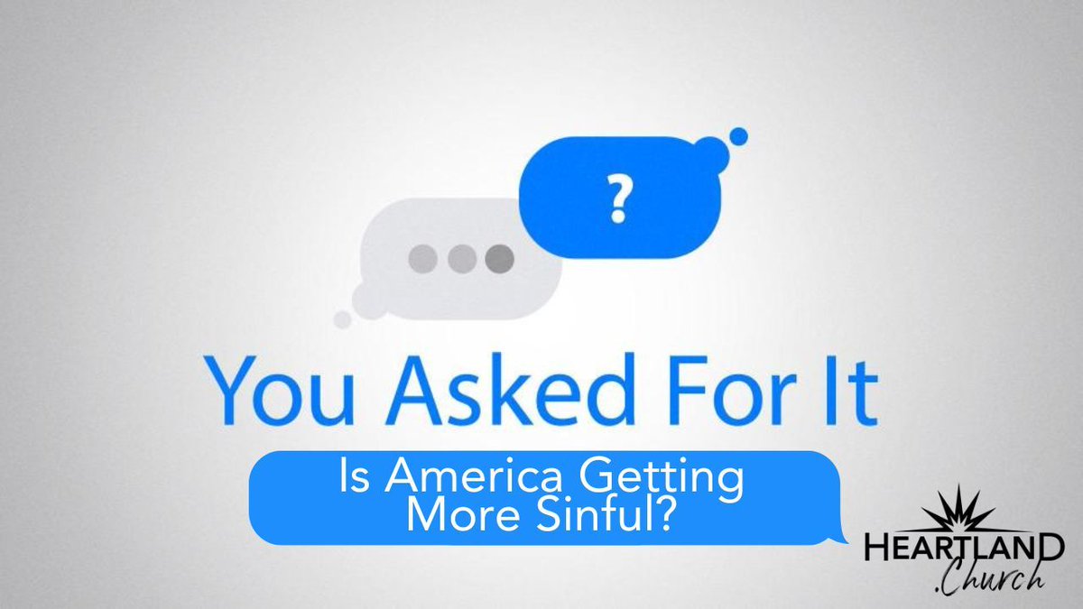 Join us for Part 4 of our You Asked For It Sermon Series! This week, we're delving into the question: 'Is America Getting More Sinful?' Let's explore together as we seek understanding and insight. Tune in now at buff.ly/48HrvVr
#HeartlandChurch #YouAskedForIt