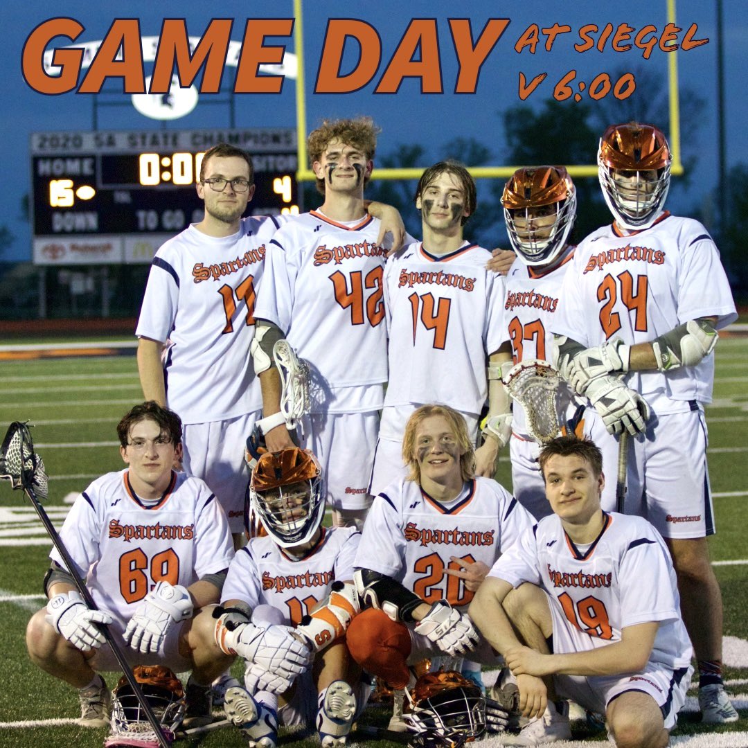 IT’s GAME DAY! 🥍🥍🥍
Season Finale Edition

Come show your support for these Seniors as they suit up for the last time in 🔵🟠

📆 Monday, 4/29
🆚 Siegel High School 
📍3300 Siegel Rd, Murfreesboro
⏰ Varsity 6:00