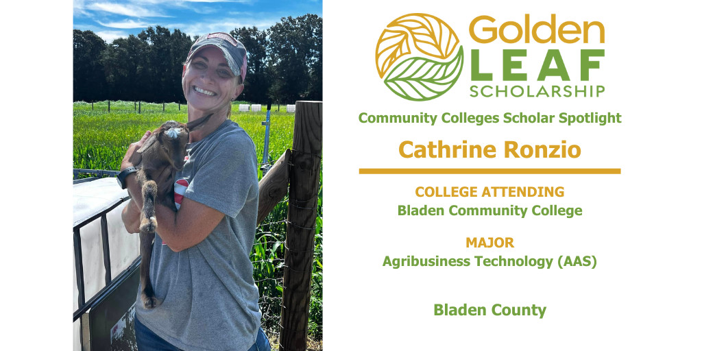 'That's the amazing thing about this program, it's a real-world experience. One day you can be learning how to cultivate grapes & in the middle of it, BOOM, a baby goat is being born!' -- @NCgoldenLEAF Community Colleges Scholar Catherine Ronzio @BladenCC goldenleaf.org/news/golden-le…