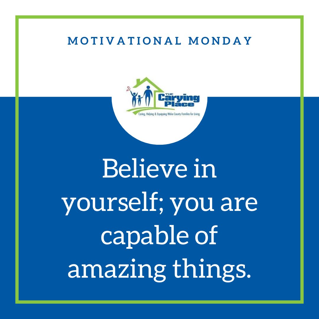 New week, new goals, new possibilities. Make it a Monday to remember! 🌟 #MotivationalMonday #TheCaryingPlace #empoweringhomelessworkingfamilies