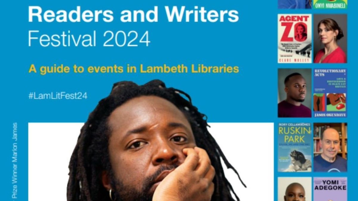 📝 Find favourite writers & true & imagined stories – influencers, gunmen, spies, artists & more - in Lambeth Libraries annual Readers & Writers festival. Get a guide from your local library or online & book free tickets orlo.uk/VpBOY 📖