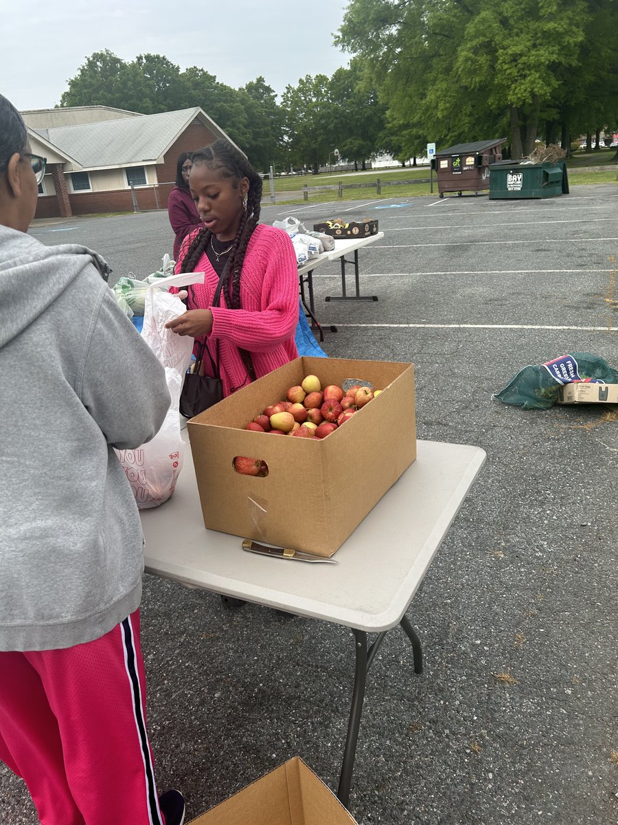 This weekend, dedicated members of both the Key Club and National Honor Society, alongside the Cavalier Manor Civic League, came together to volunteer at the Community Food Bank. Collaborating as a unified force, they packed and delivered fresh fruits and vegetables to families.