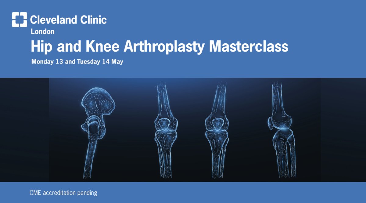 Join us on May 13 & 14 for the Cleveland Clinic Hip and Knee Arthroplasty Masterclass, presented in partnership with Jones Day. Secure your spot today. In-person ticket: ow.ly/S4Y250Rbtkq Virtual ticket: ow.ly/qHqs50Rbtkr