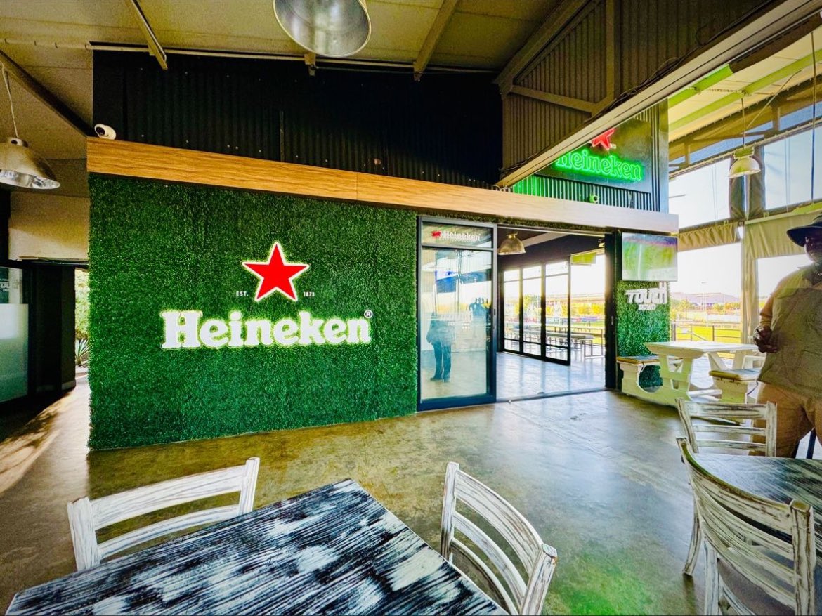 la_tonde's tweet photo. Recently completed one of the Heineken flagship outlets, Touch down Restaurant in Gabs. i really enjoyed working on this one😁 make sure to snap a picture when you out there #Heineken #Touchdown #openyourworld https://t.co/h8v6EY8rdP