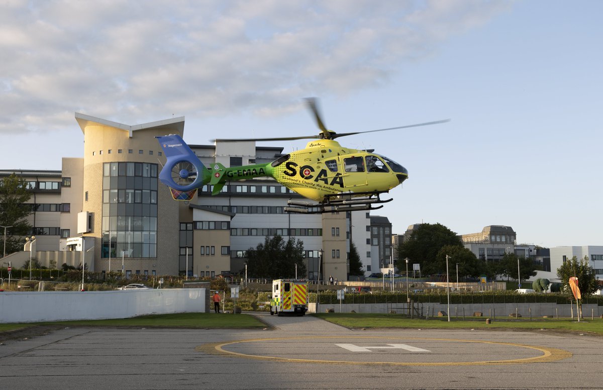 ScotAirAmb's tweet image. SCAA recently landed in a field at a farm near #Strichen to attend to a woman who had taken ill at the premises. The medical emergency saw the patient airlifted to hospital in Aberdeen in less than 20 minutes. Please support us if you can: scaa.social/mission