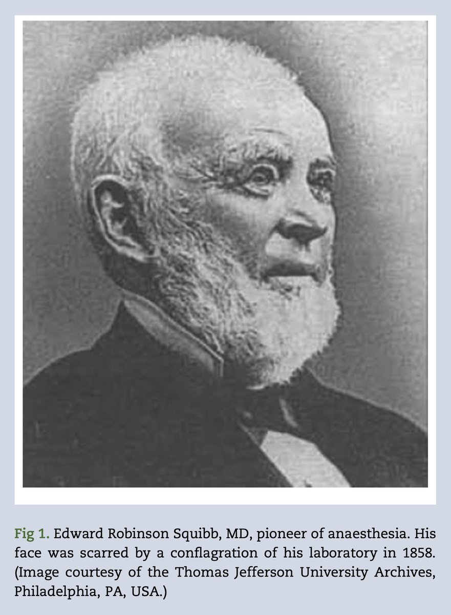 Edward Robinson Squibb was an early anaesthesia pioneer. New article by Schwartz et al #anaesthesia #pioneer #history bjanaesthesia.org/article/S0007-…