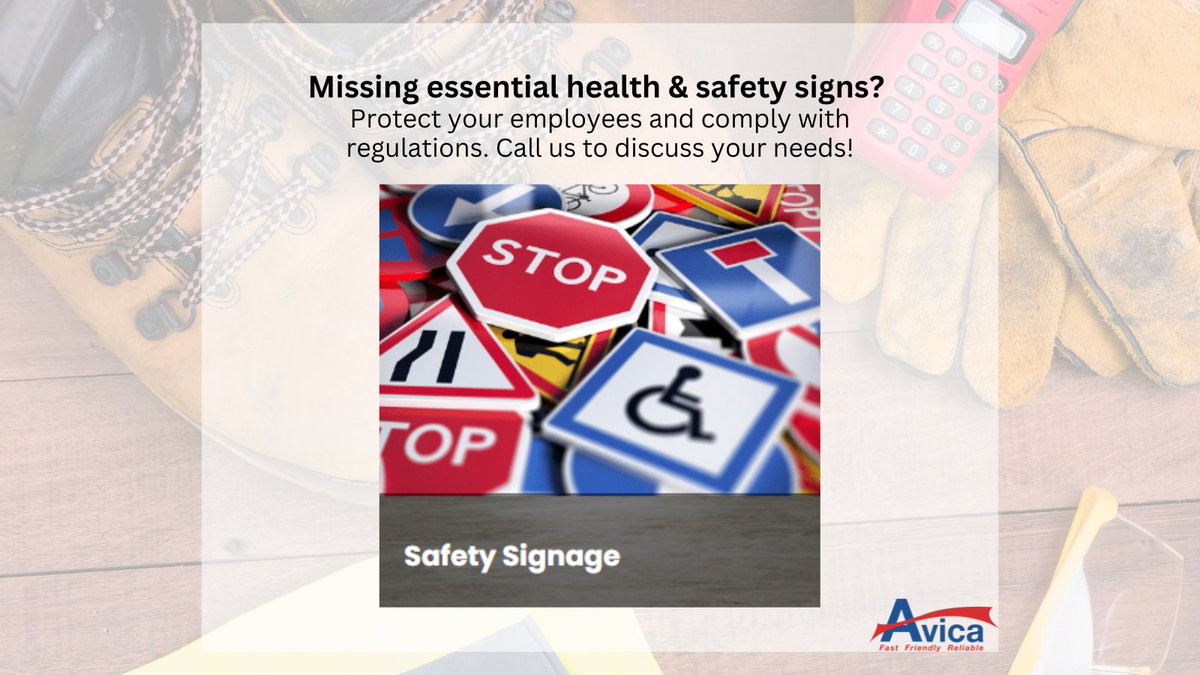 ⚠️Did you know that we offer a wide range of health and safety signs to keep you and your employees safe? From cautionary labels to emergency exit signs, we've got you covered!🦺

 #SafetyFirst #WorkplaceSafety #HealthAndSafety #SafetySigns #SafetyAtWork #AvicaUK