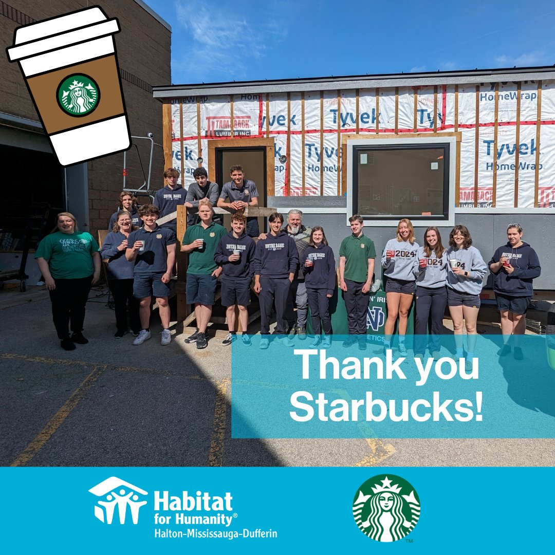 Wow! Thank you, Starbucks! This month, as part of Starbucks' Month of Good, they delivered coffee (for the teachers) and passion tea lemonade (for the students) to our Tiny Home sites in Burlington!