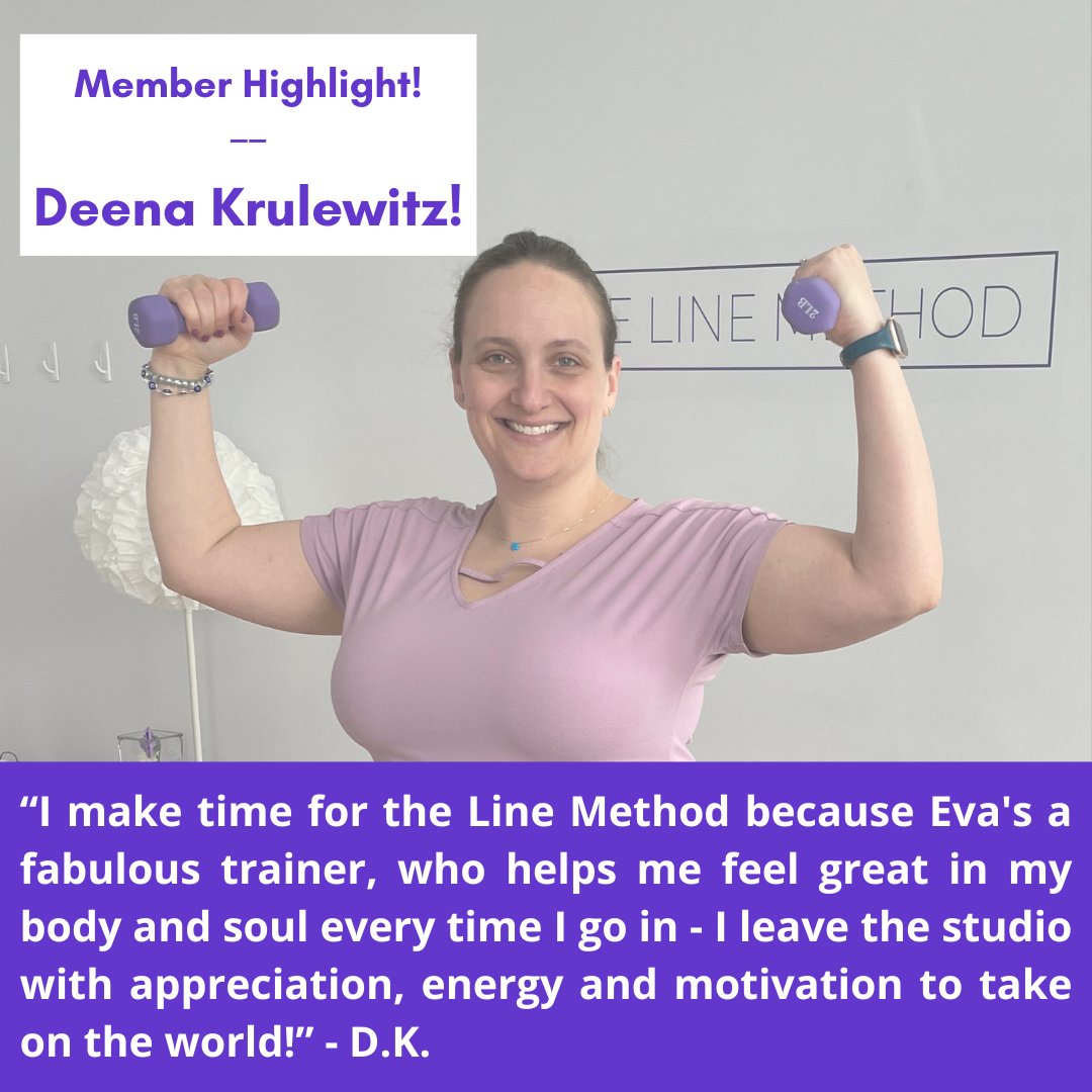 💜Meet @deenadc - one of our #mama members who has been consistently working with Eva to build strength and stability💜

#thelinemethod #goals #memberspotlight #washingtondc #dcfitness #thefitdistrict #movewellfeelamazing