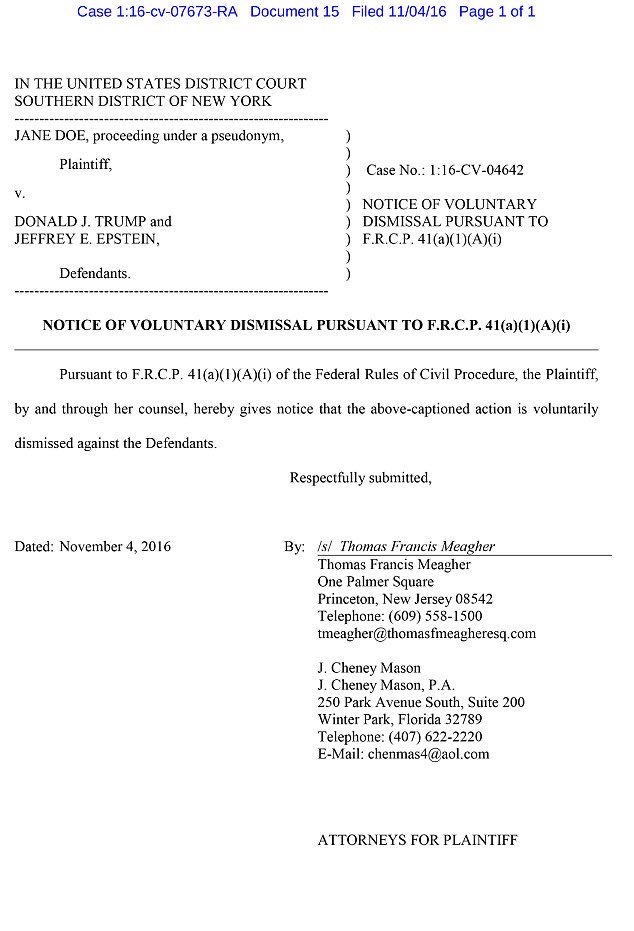 Trump will never talk about this, but Americans need to be kept reminded about this one… now more than ever.

Imagine being actually named in court papers alongside Jeffrey Epstein in connection with the 1994 alleged RAPE of a 13 year old before the case was mysteriously…