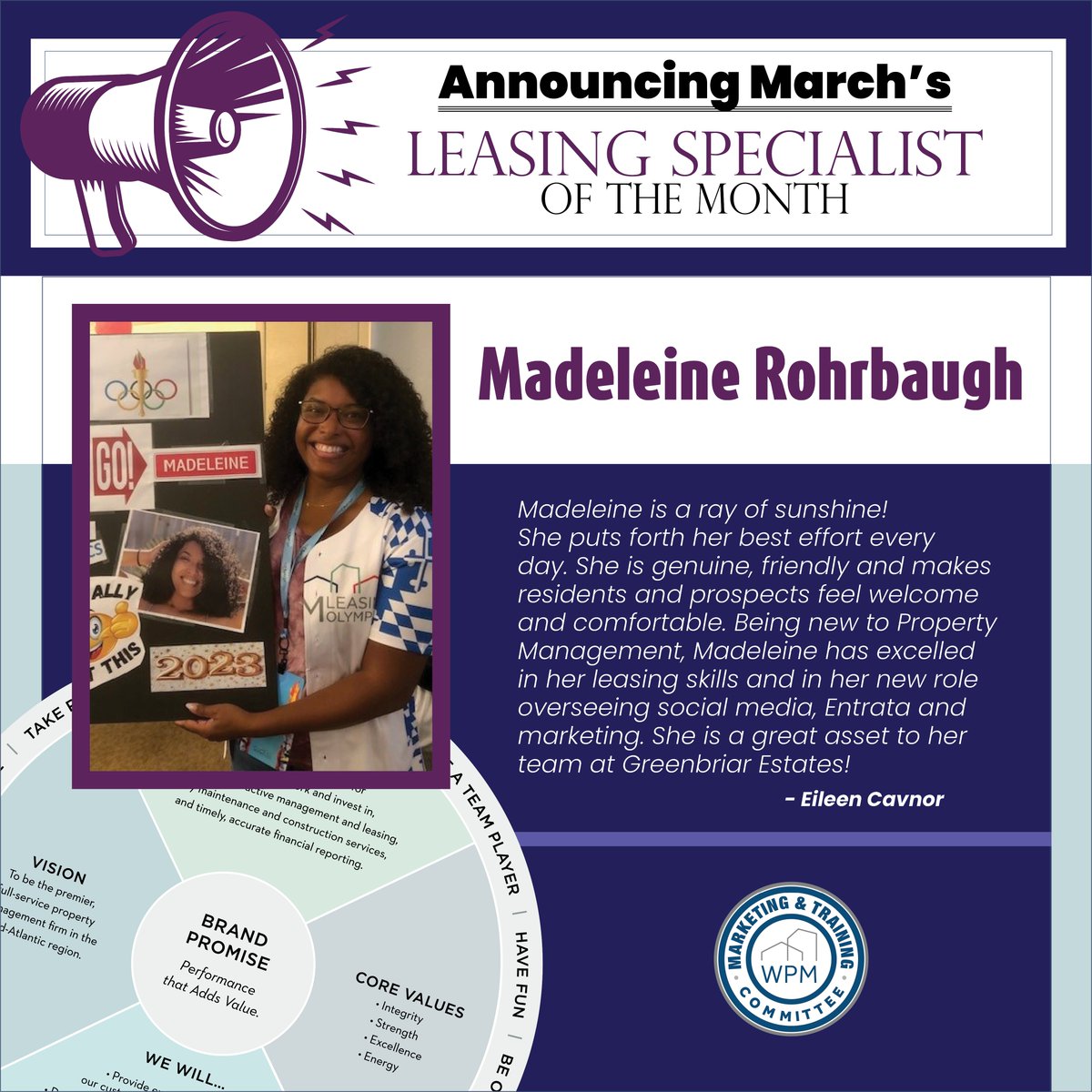 ⭐Leasing Specialist of the Month⭐

Please join us in congratulating our March 2024 Leasing Specialist of the Month, Madeleine Rohrbaugh!
.
.
.
#WPMRealEstate #feelingrightathome #apartments #apartmentsearch #renthere #applytoday #homesweethome #wherepeoplematter #newhome