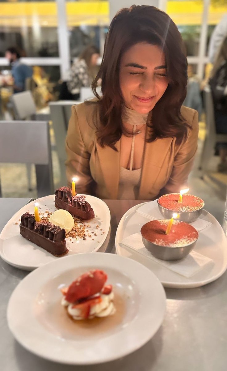 It's wish time! 🎂

#Samantha is poised in front of her cake, hands clasped and eyes closed, ready to make her special birthday wish. ✨What could she be wishing for?🤗🫶

#SamanthaRuthPrabhu #HBDSamantha #Ragalahari