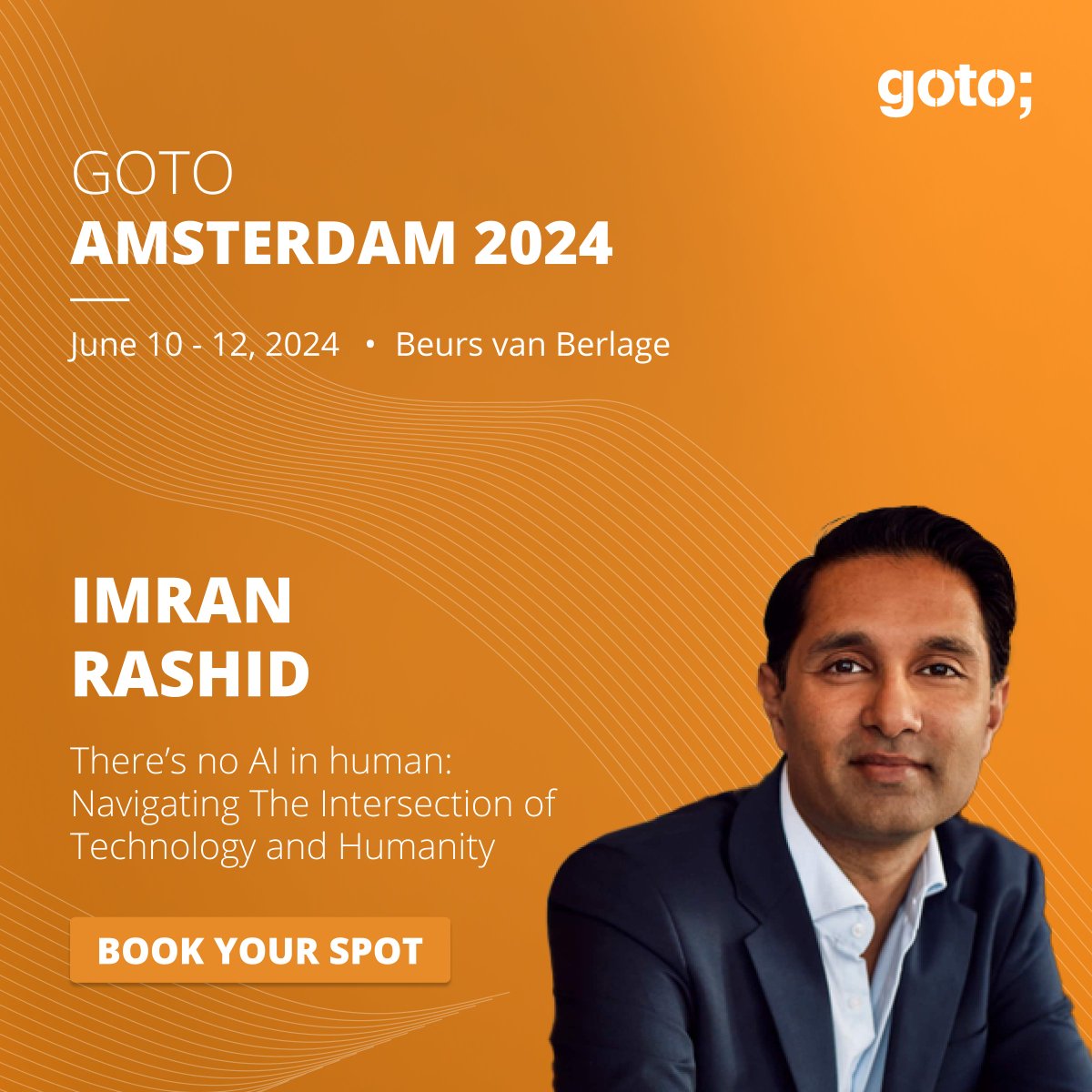 We welcome @DrImranRashid, director of Health Innovation at @LenusHSE, as a keynote speaker! His talk, 'There’s no AI in human: Navigating The Intersection of Technology and Humanity,' explores digitalisation's impact on our well-being. 👉gotoams.nl/2024/speakers/…