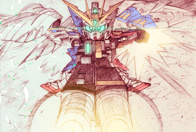 「looking at viewer mobile suit」 illustration images(Latest)
