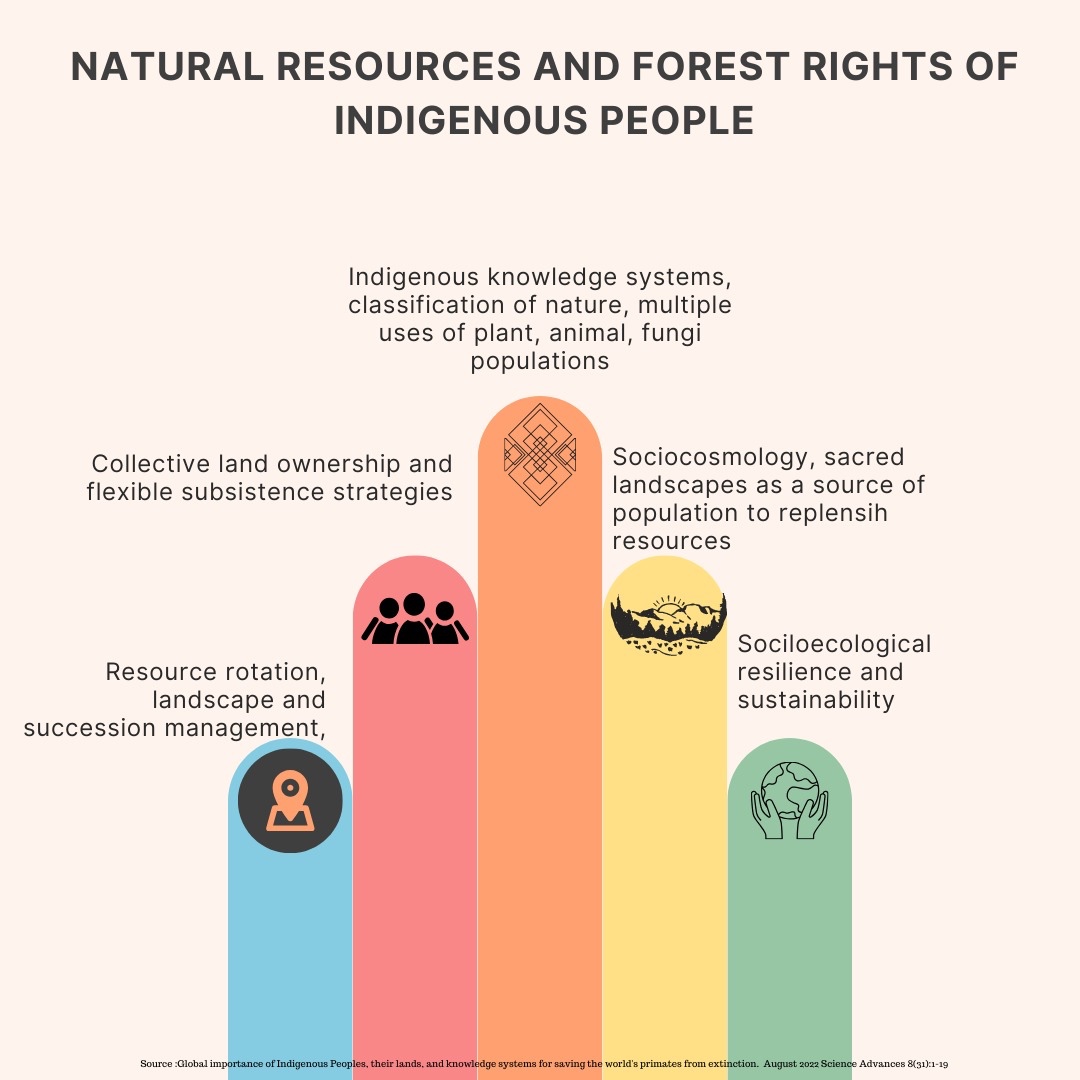 Indigenous people have the rights over forests where they have been residing for ages and on the #naturalresources. Their #indigenous knowledge helps protect and preserve forests and natural resources along with finding traditional ways to combat hazards of #climatecrisis.