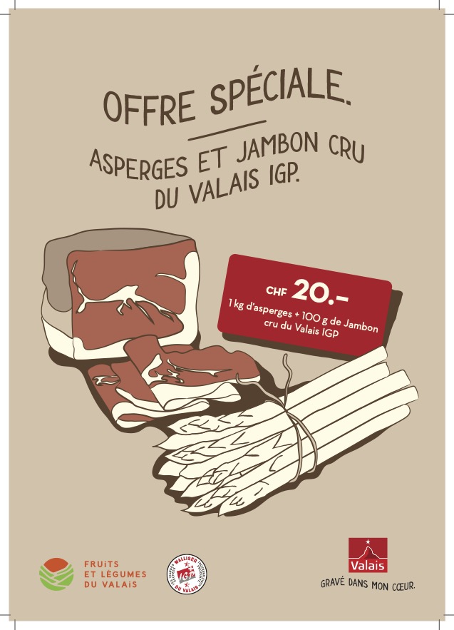 Des asperges tendres et du jambon cru savoureux - cette parfaite combinaison 🌱🍖 est disponible à un prix printanier. Découvrez les points de vente participants et régalez-vous 🤩👉 valais.ch/asperges-jambo…