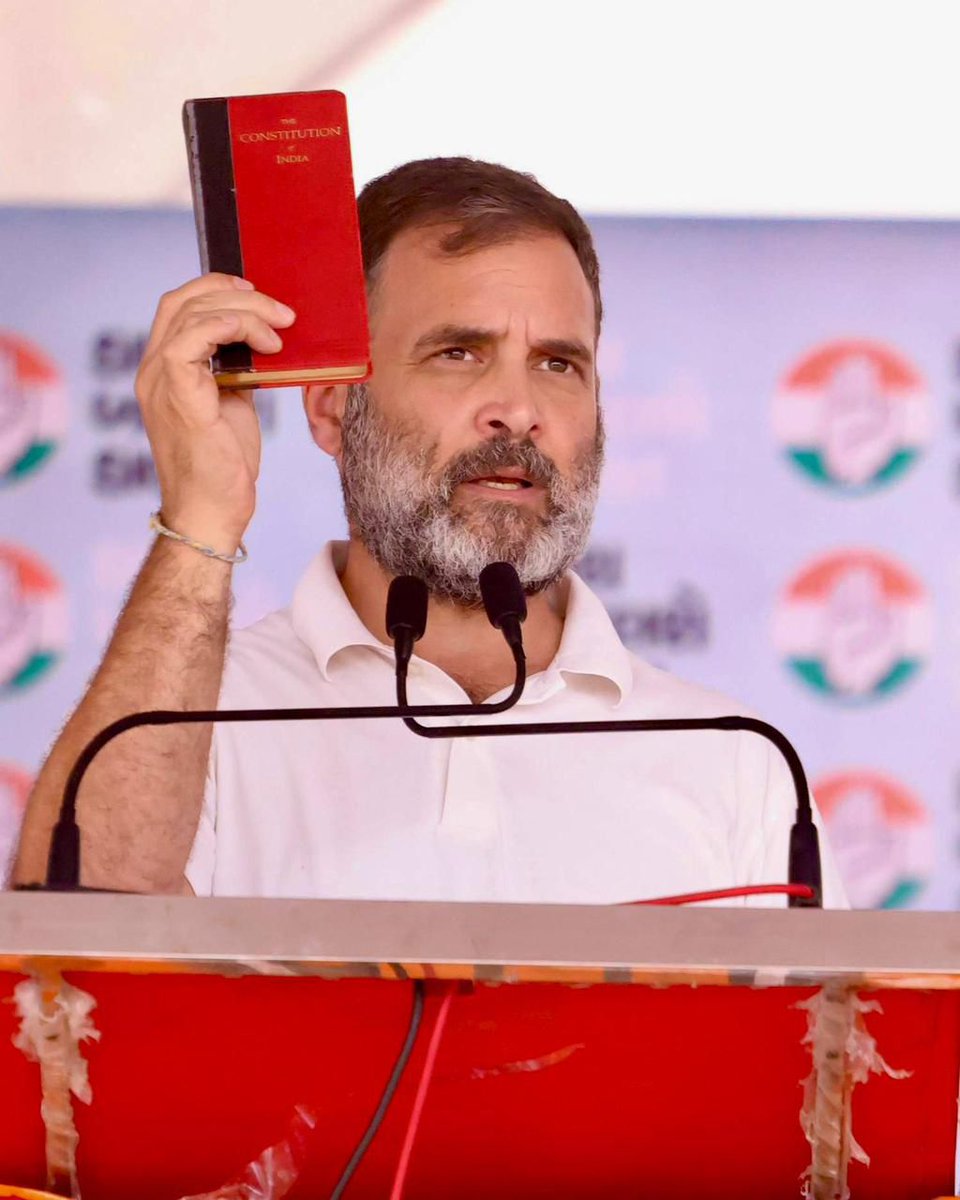 'I vow to protect the Constitution of India.' -Shri @RahulGandhi 📍Patan, Gujarat