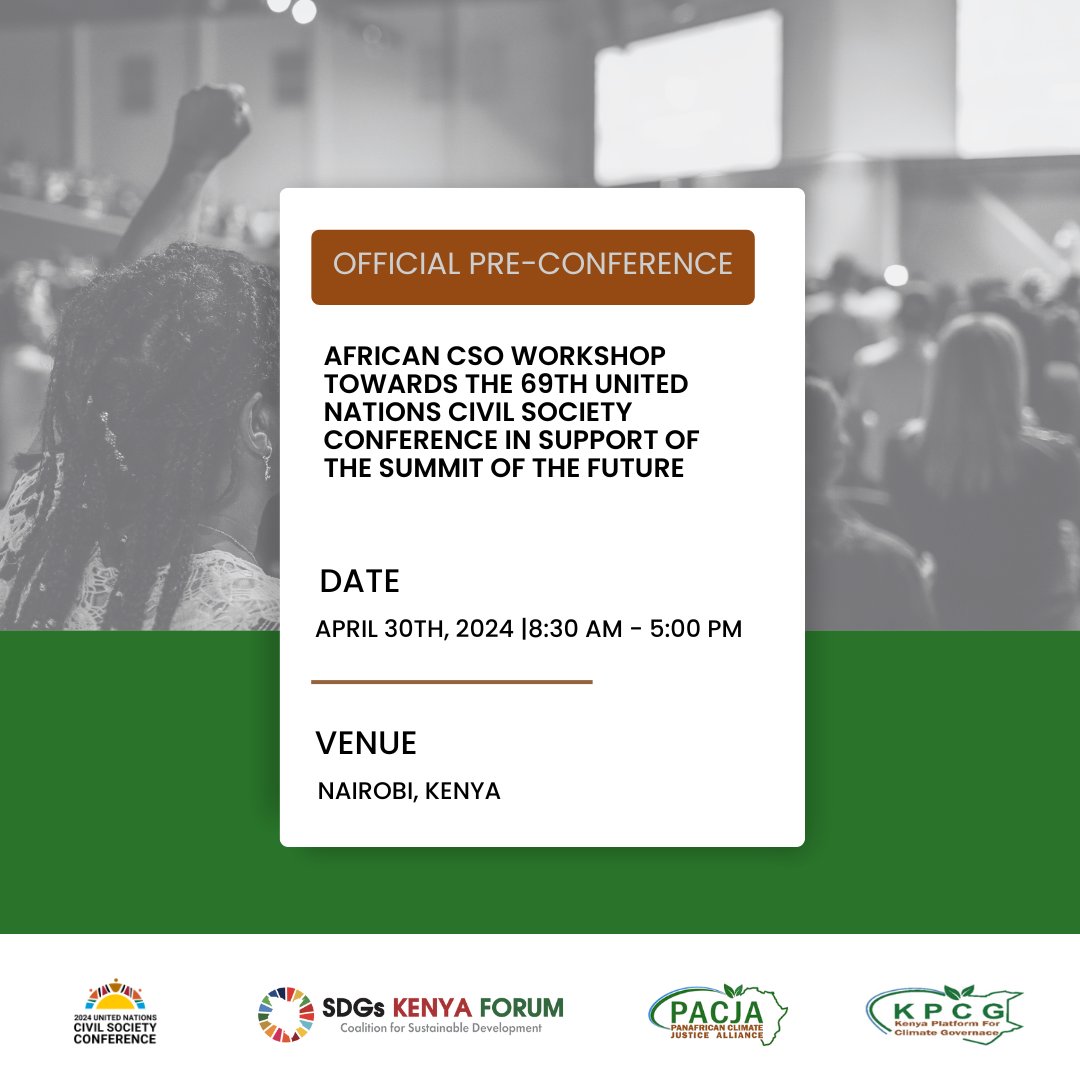 PACJA1's tweet photo. We continue this broad and encompassing conversation as a prelude to the upcoming #69UNCSC being held in Nairobi Kenya and for the 1st time in the global south, Register to attend the meeting here:https://t.co/aJoRgAXBwV
#AfricanCSOVoice #69UNCSC #2024UNCSC https://t.co/FKxlKjgPJn