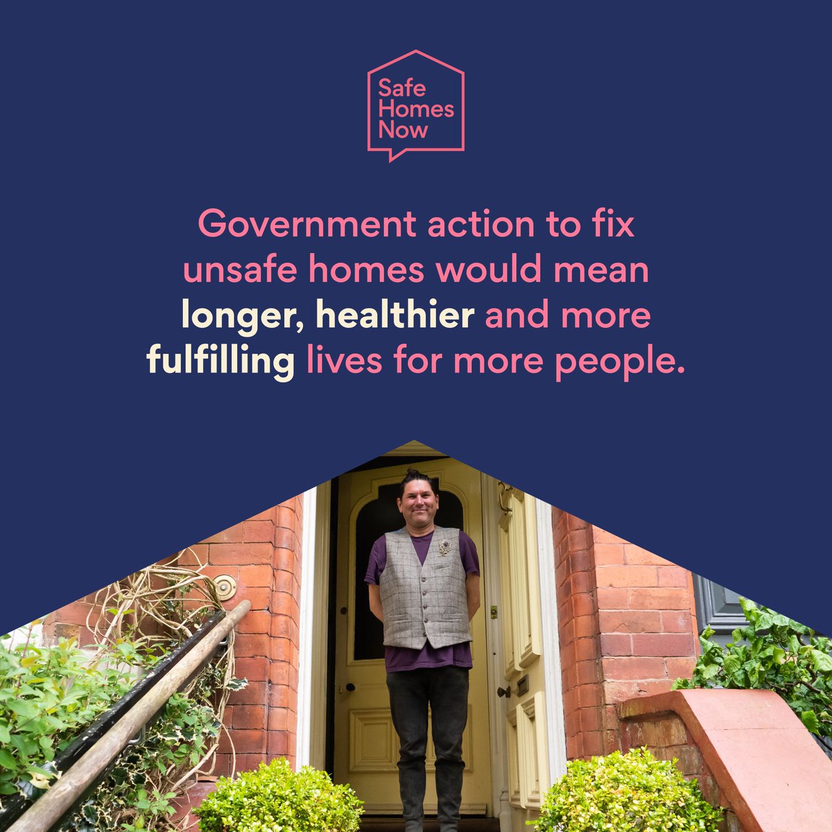 Nearly 8 million people in England are living in homes that are cold, need repair, or have serious hazards. I'm proud to support the #SafeHomesNow campaign. We need a national plan to fix unsafe homes and improve the lives of millions of people. @Ageing_Better