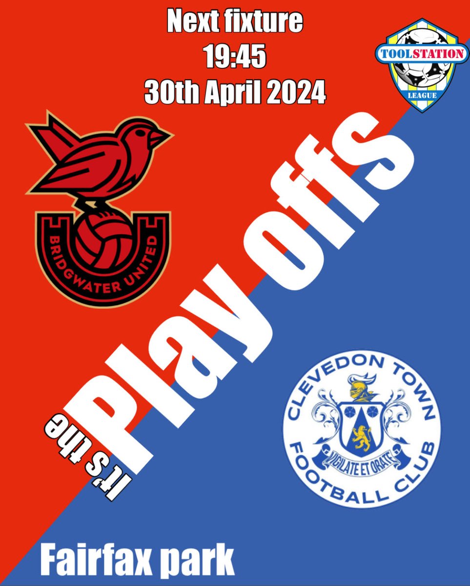 Get down to Fairfax Park tomorrow in your numbers for the Playoff Semi Final v @ClevedonTownFC . Cheer the boys on and hopefully we'll be playing Southern League football next season. Season Tickets no longer valid. Pay on the gate. £8 Adults £5 Concessions £3 U16's Free U12's