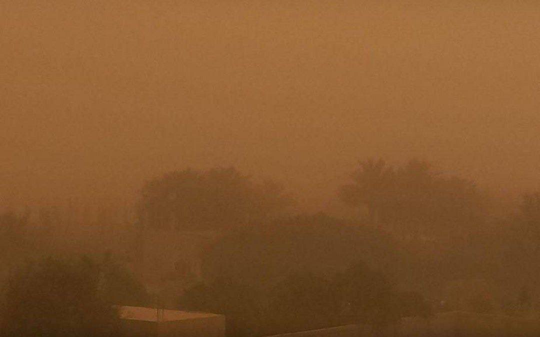 🔴Haseke, Deyrizor ve Halep'in doğu kırsalına kadar uzanan bölgeyi kuvvetli bir toz fırtınası vuruyor.