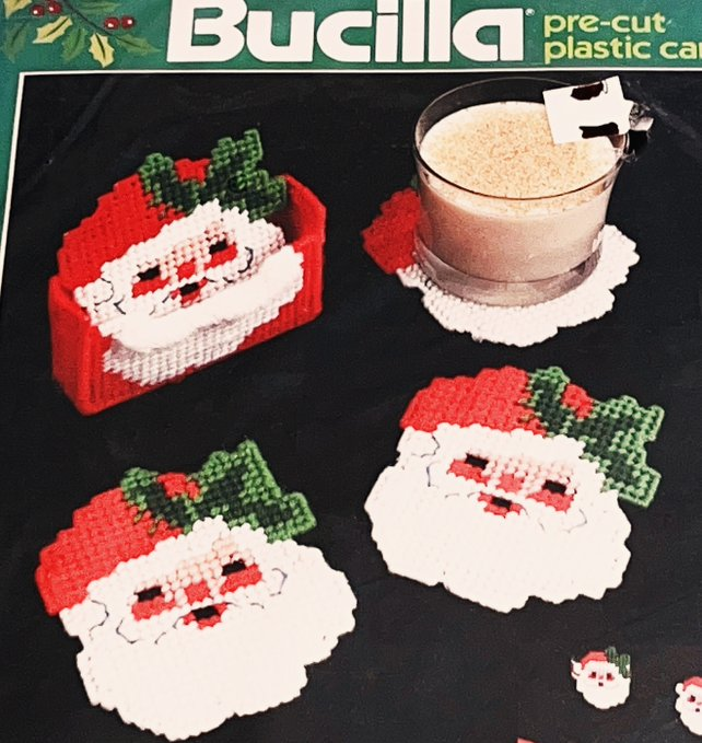 Bucilla Pre-Cut Plastic Canvas Santa Christmas Coasters Set 61003 ebay.com/itm/2963943535…… #eBay via @eBay #santa #crafts #homemade #needlwork #giftideas