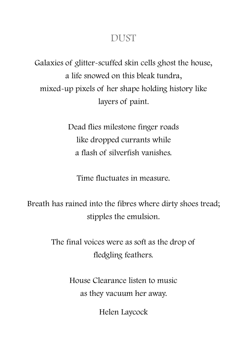 Good morning to today's host, @jenlareine, this @TopTweetTuesday where our challenge is to find the extraordinary in the ordinary... I give you 'DUST'. #poetry #poetrycommunity