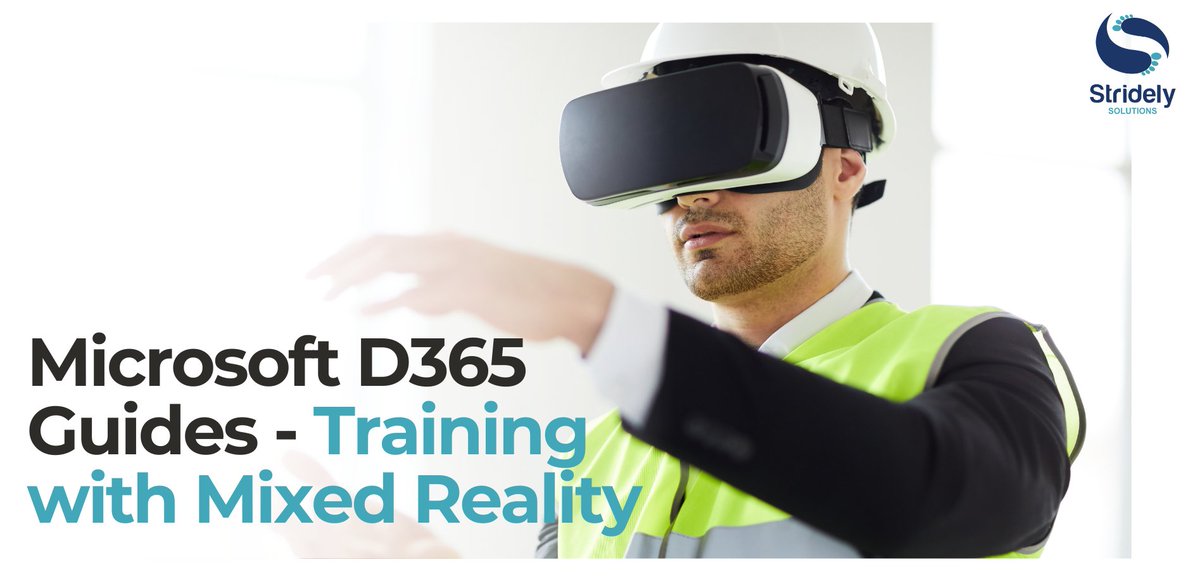 D365 Guides is a Mixed Reality business application that allows you to create a customized guide for employees on the factory floor. 

Read more - 
stridelysolutions.com/insights/blog/…

#Dynamics365 #Microsoft #Dy365 #D365Guides #HoloLens #MicrosoftD365