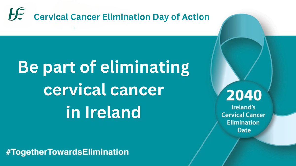 Cervical cancer could be the first cancer to be eliminated globally.

#HPV vaccinations + HPV #cervicalscreening + treatment are key to getting us there.

👉 hse.ie/cervicalcancer…

#WorldImmunizationWeek

#GetVaccinated #ChooseScreening 

#TogetherTowardsElimination