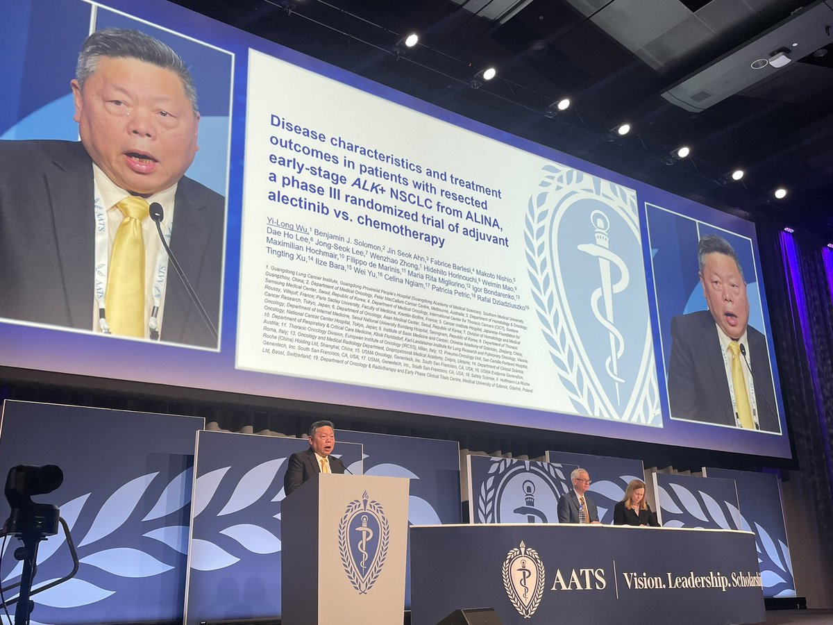 Phase III, surgical outcomes, ALINA trial. #NSCLC #AATS2024