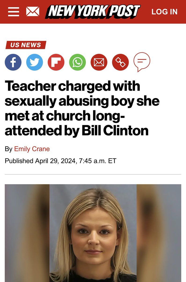 She met him at a church Clinton attended 30 years ago. So Clinton makes the headline.