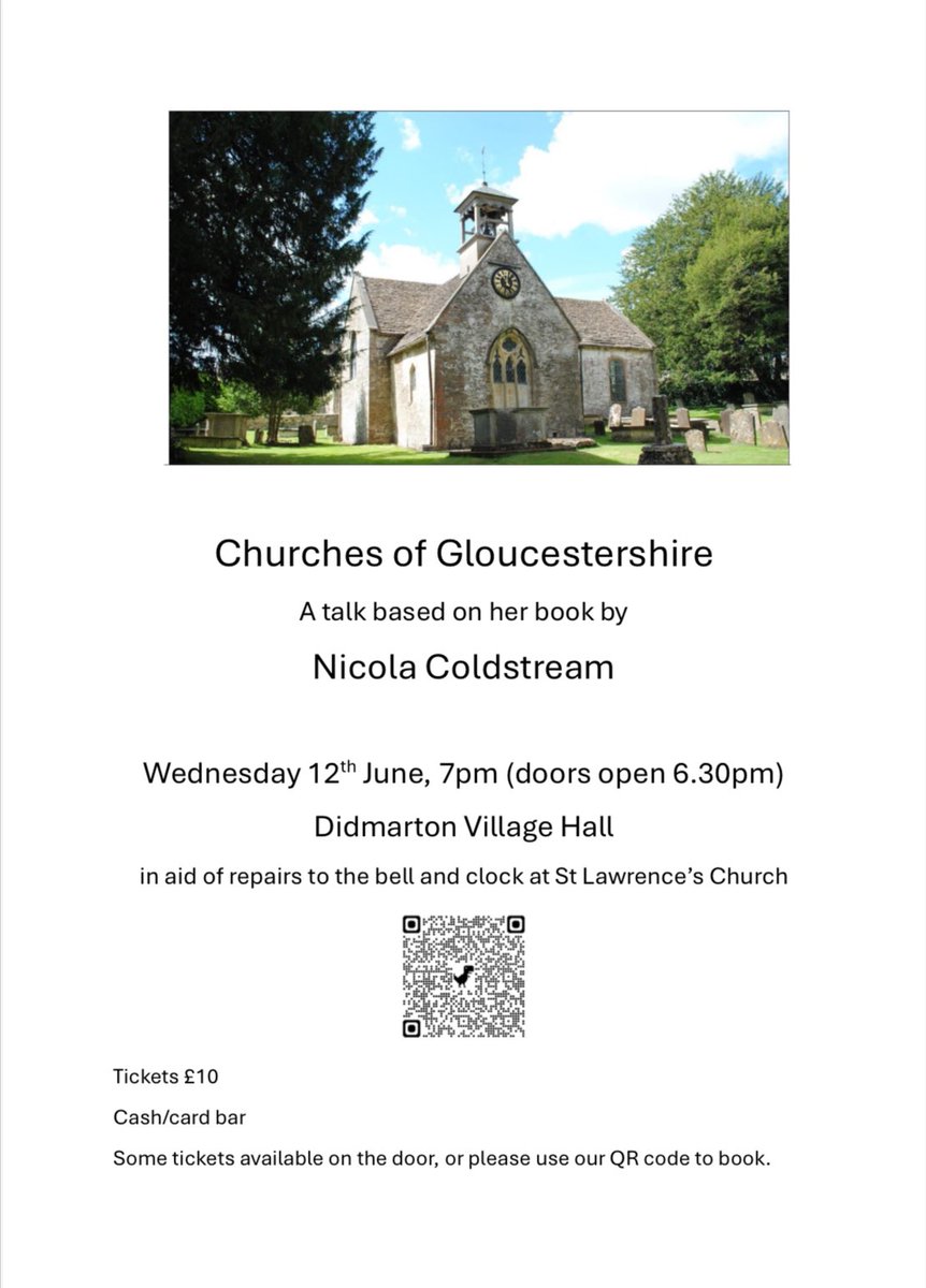 An evening exploring a selection of the most interesting churches across the county. Join us for an exciting talk by Nicola Coldstream as she discusses her latest book! Wednesday 12th June at 7pm @ Didmarton Village Hall Tickets are available here: t.ly/HilNF