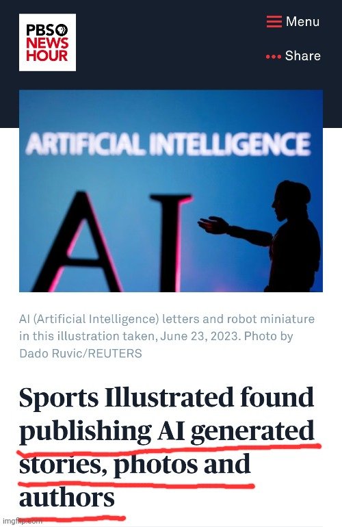 How long have 'scientific' researchers been using AI to write their studies? It would explain a lot of the pseudoscientific literature. Even Sports Illustrated used AI with fake stories & authors. I suspect AI has been manipulating us for a long time. english.elpais.com/science-tech/2…