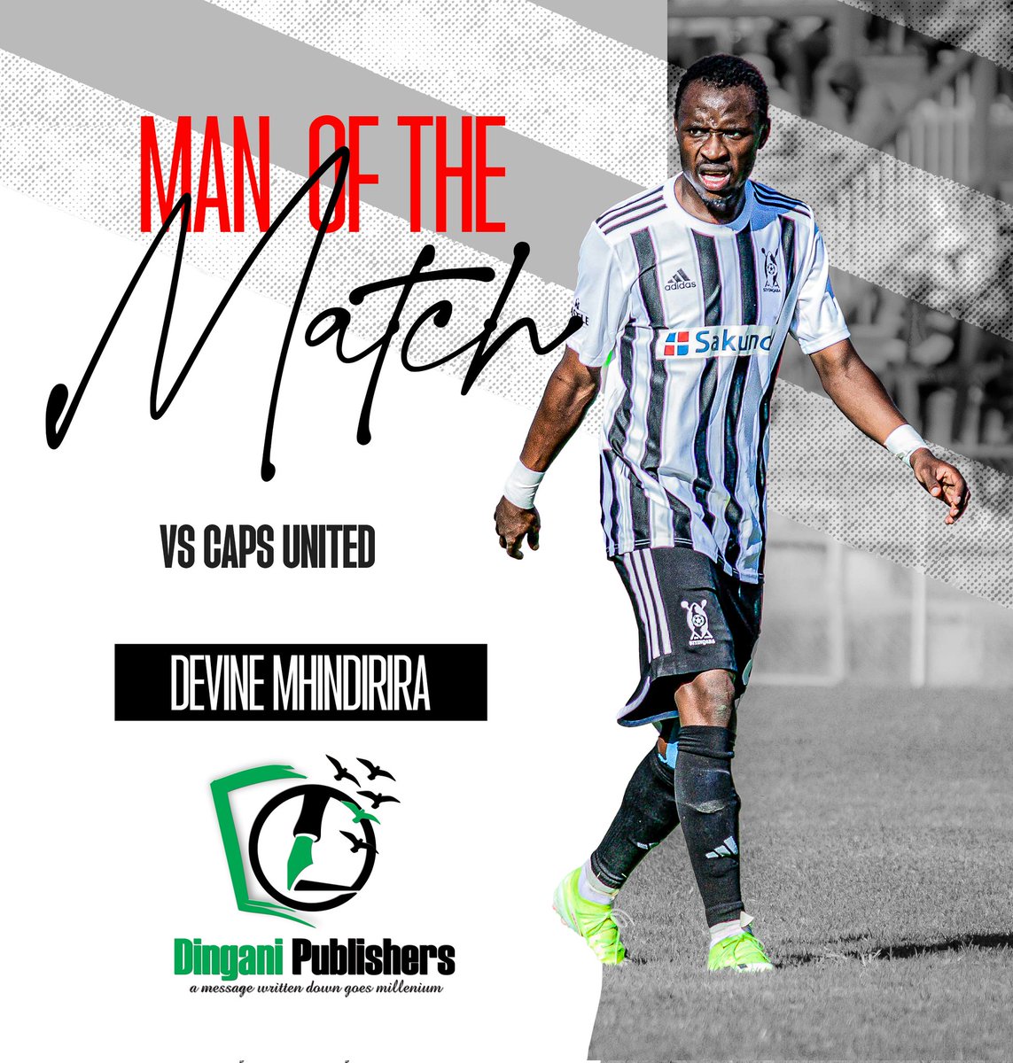 Yesterday's Man of the Match is Devine Mhindirira and the award is proudly sponsored by Dingani Publishers. #Bosso