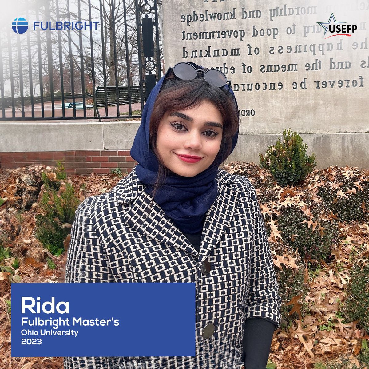 Rida, a UGRAD alumna from Balochistan, has been awarded multiple grants for her volunteer work and community development initiatives focused on environmental protection and mental health awareness. She is currently enrolled at Ohio University in the #Fulbright Program. #USEFP