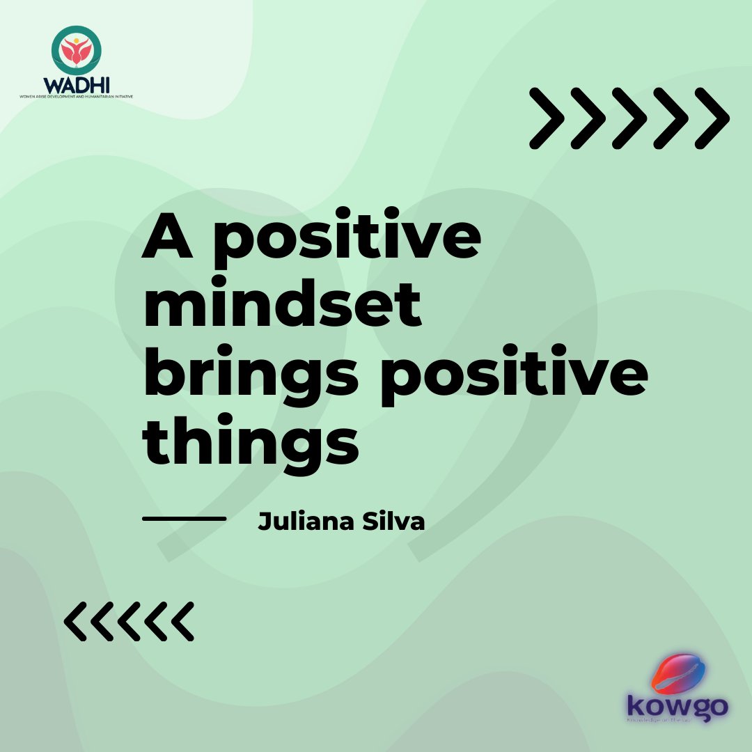 'A positive mindset brings positive things.'

#wadhikowgo #womenintech #womenintrade #womeninbusiness #womenempoweringwomen #mondaymotivation