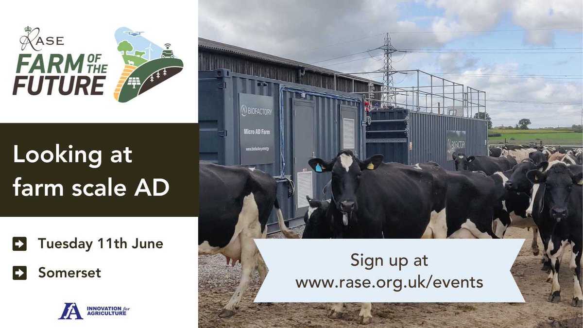 Join us in Somerset on 11th June to take a look at an established AD facility at @WykeFarms, followed by a tour of @BioFactory_ to see how modular AD systems are made. This event is FREE to attend but registration is essential – sign up today to secure your place.…